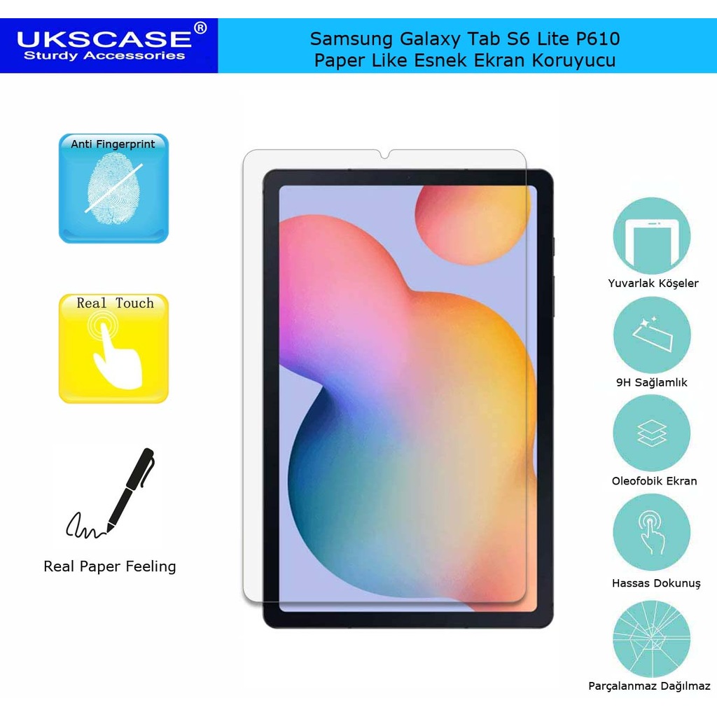 UKSCASE Samsung Tab S6 Lite P610 Paper Like Ekran Koruyucu Fiyatları ve  Özellikleri
