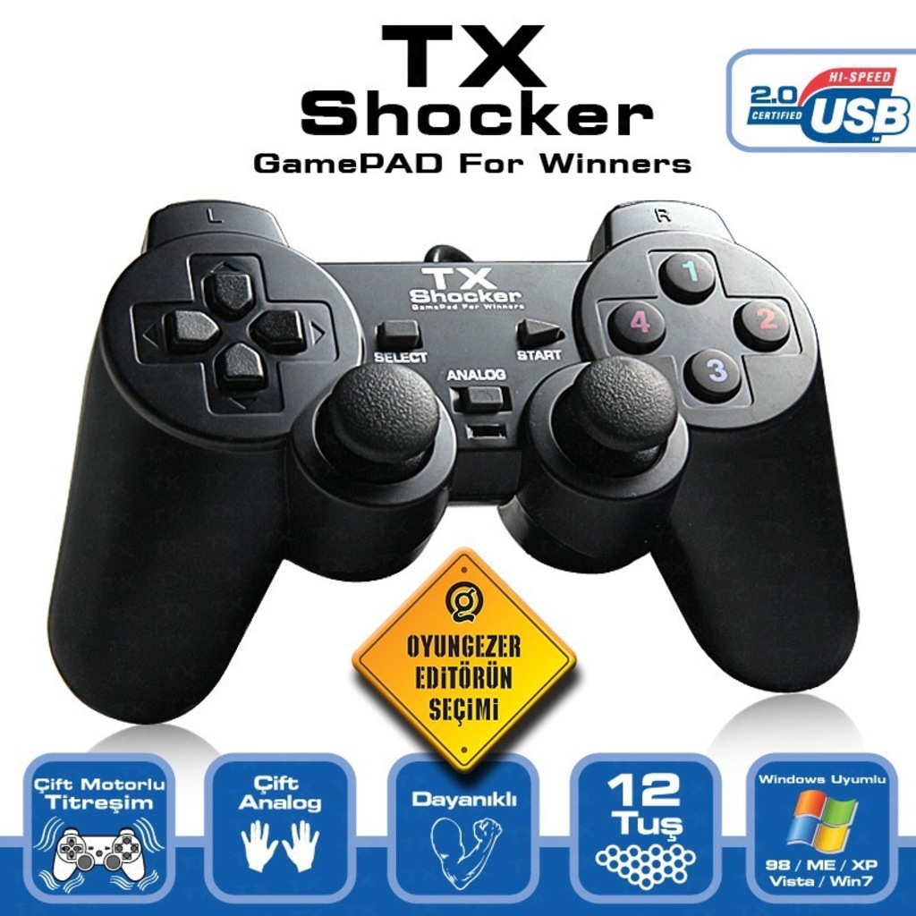 Tx Shocker Titresimli Pc Gamepad Oyun Kolu Txacgpad01 Fiyatlari Ve Ozellikleri