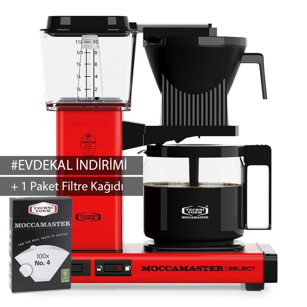 Moccamaster Select Filtre Kahve Makinesi Kırmızı