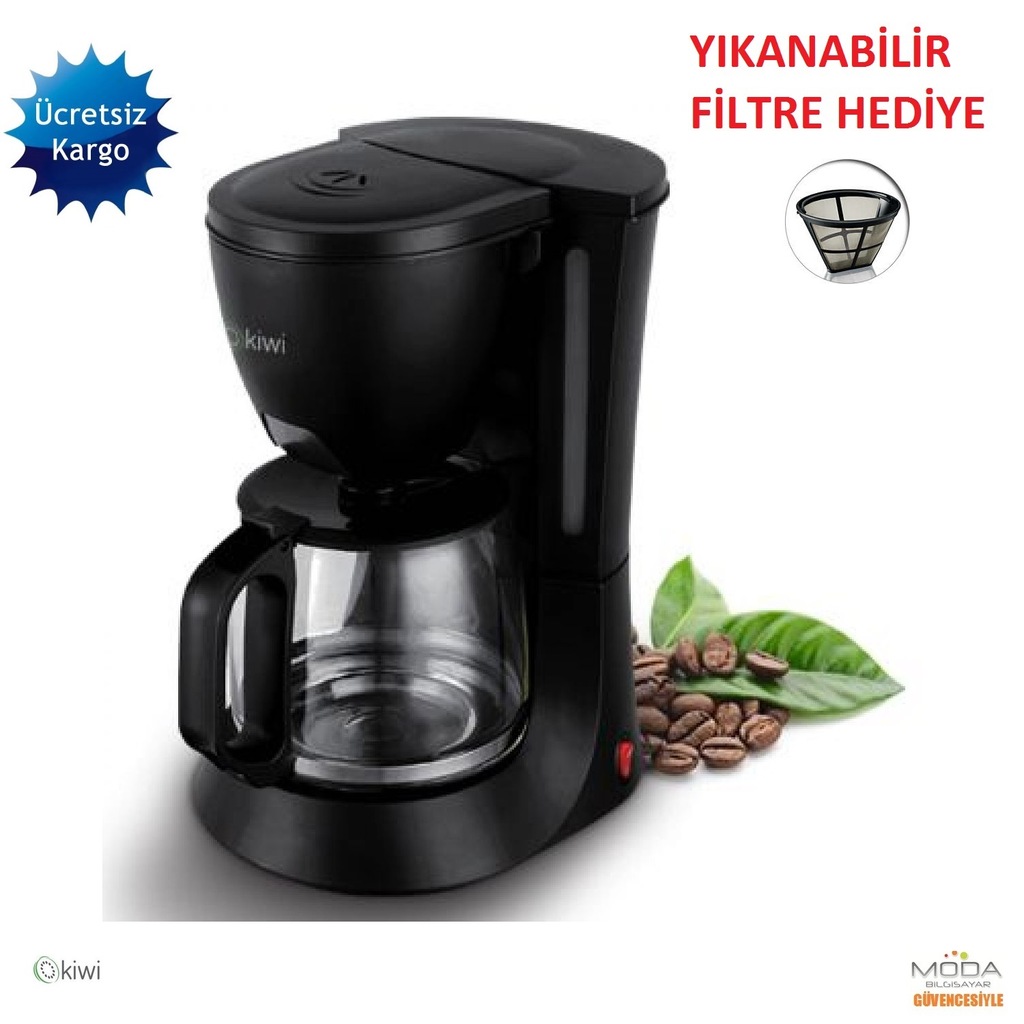 Kiwi Kcm7540 Filtre Kahve Makinası Yıkanabilir Filtre Hedıye