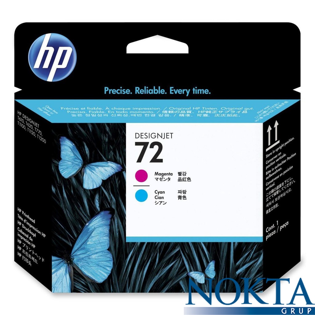 HP 72 C9383A Kırmızı ve Mavi Orjinal Baskı Kafası