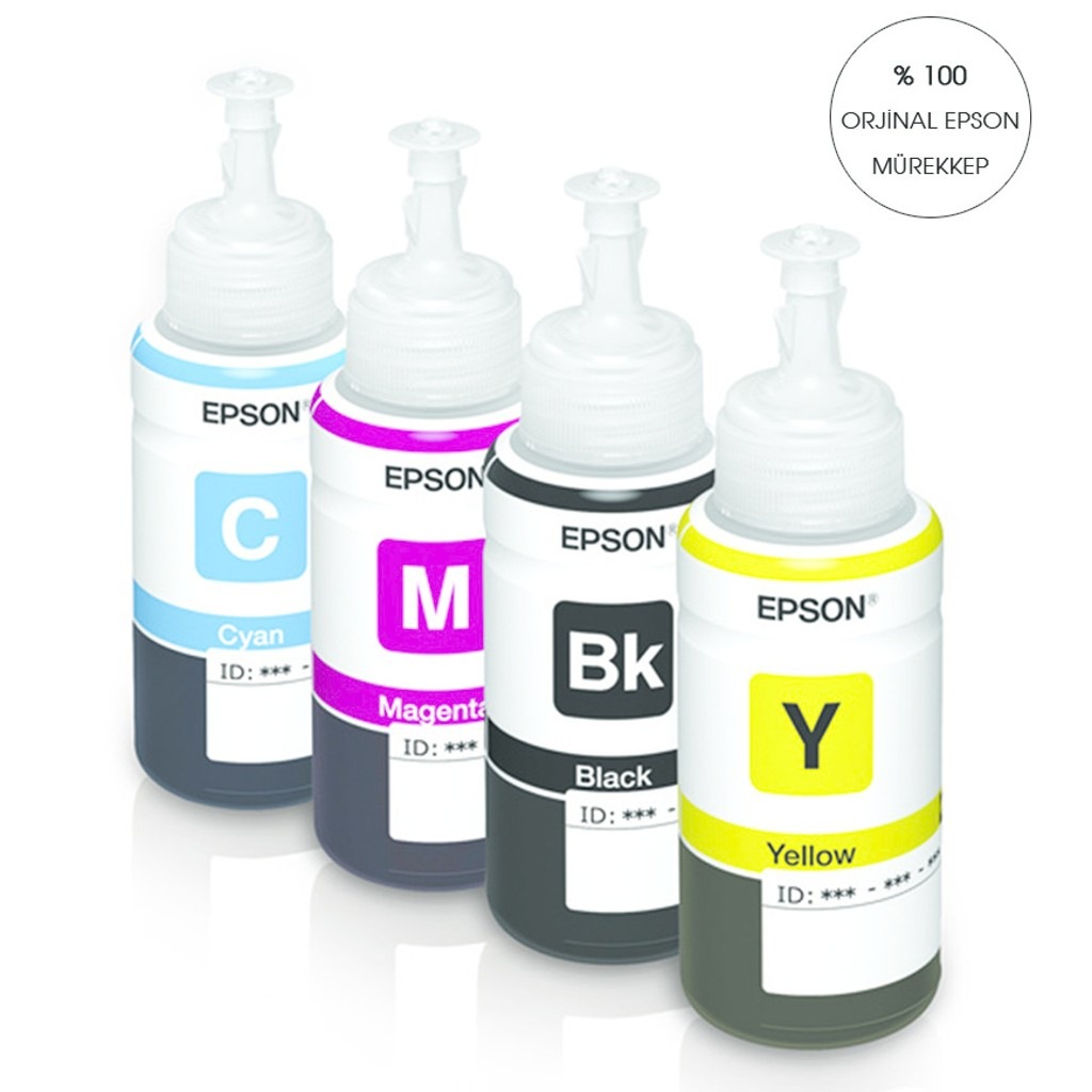 EPSON T664 T6641-6642-6643-6644 ORJINAL MÜREKKEP 4 RENK SEÇENEKLİ