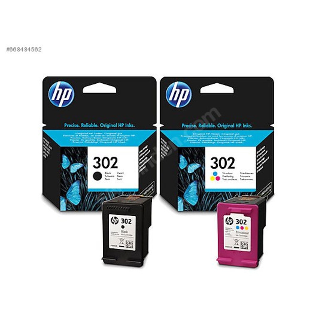 HP 302 Siyah + HP 302 Renkli İkili Ekonomik Paket