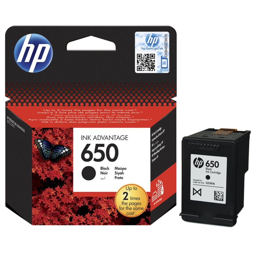HP 650 Orjinal Siyah Kartuş CZ101A