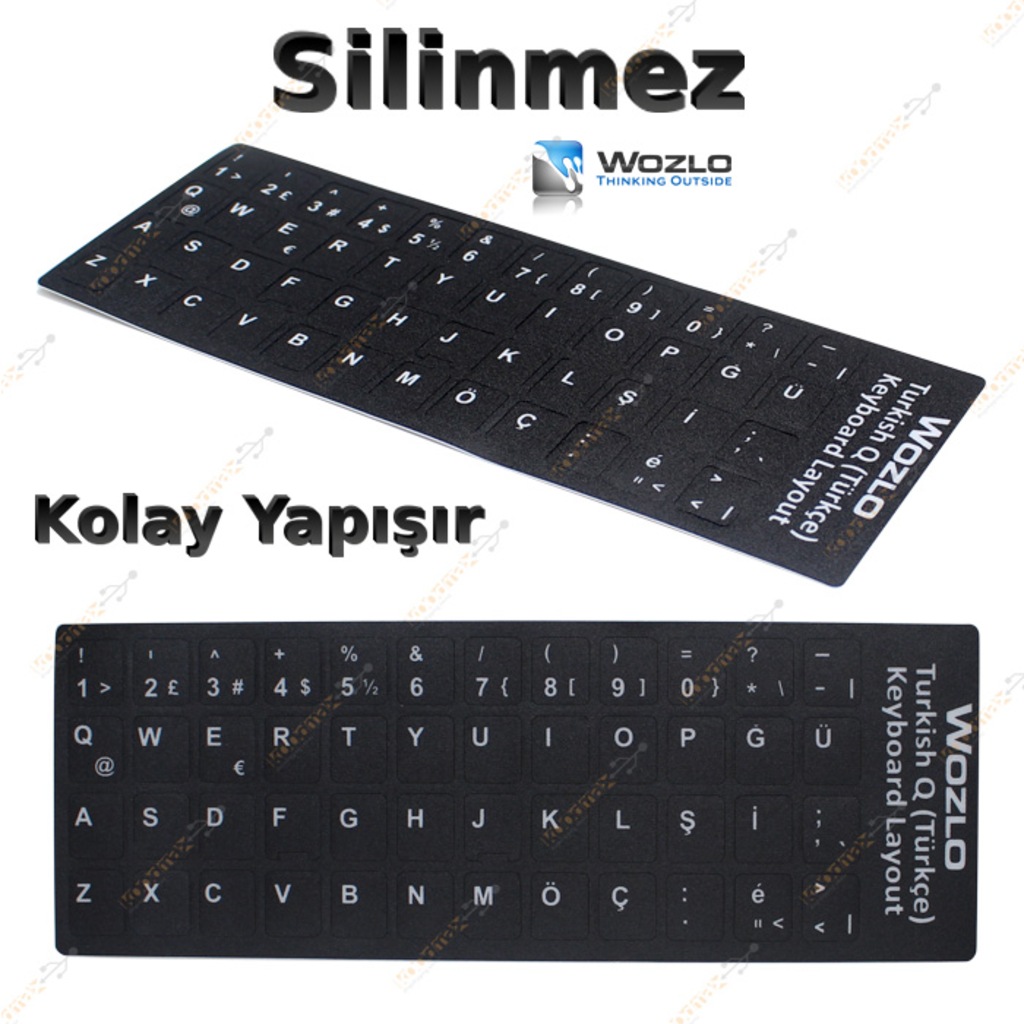 LAPTOPLAR İÇİN TÜRKÇE (Q) KLAVYE STİCKER SİYAH