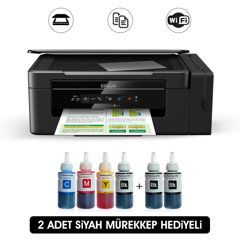 Epson COLOR TANK ITS L3060 Photoink Mürekkepli Yazıcı 4 Renk