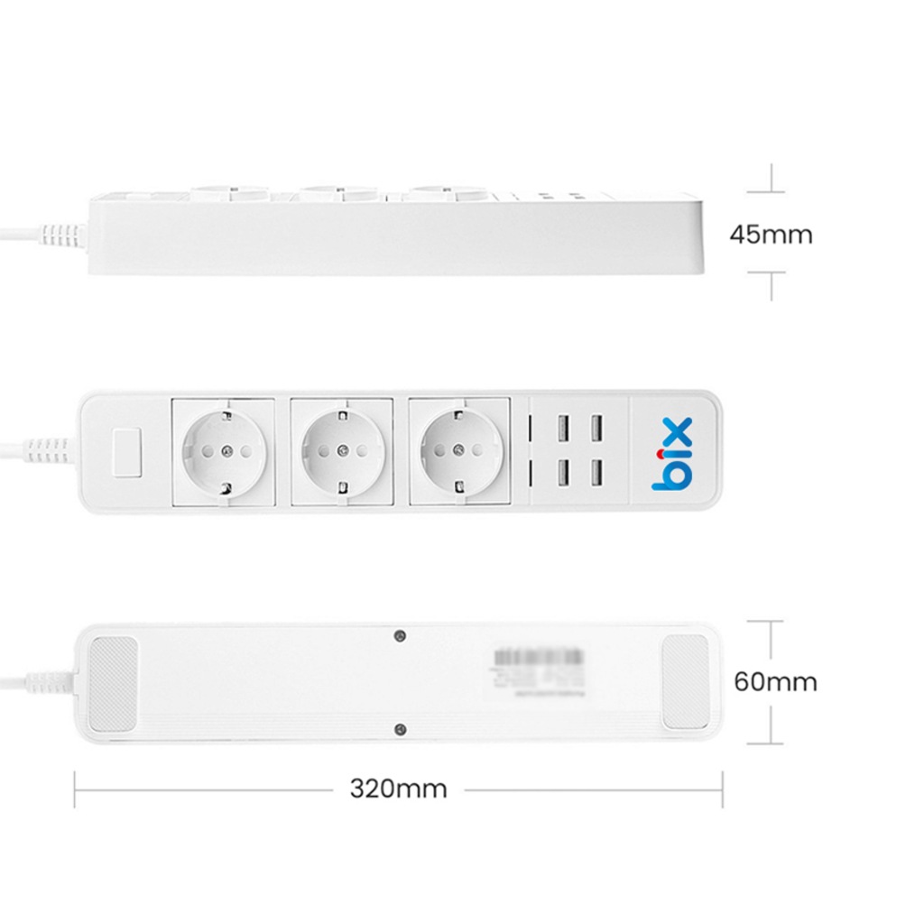 bix akim korumali 4 usb 3 fis cikisli uzatma kablolu akilli priz fiyatlari ve ozellikleri