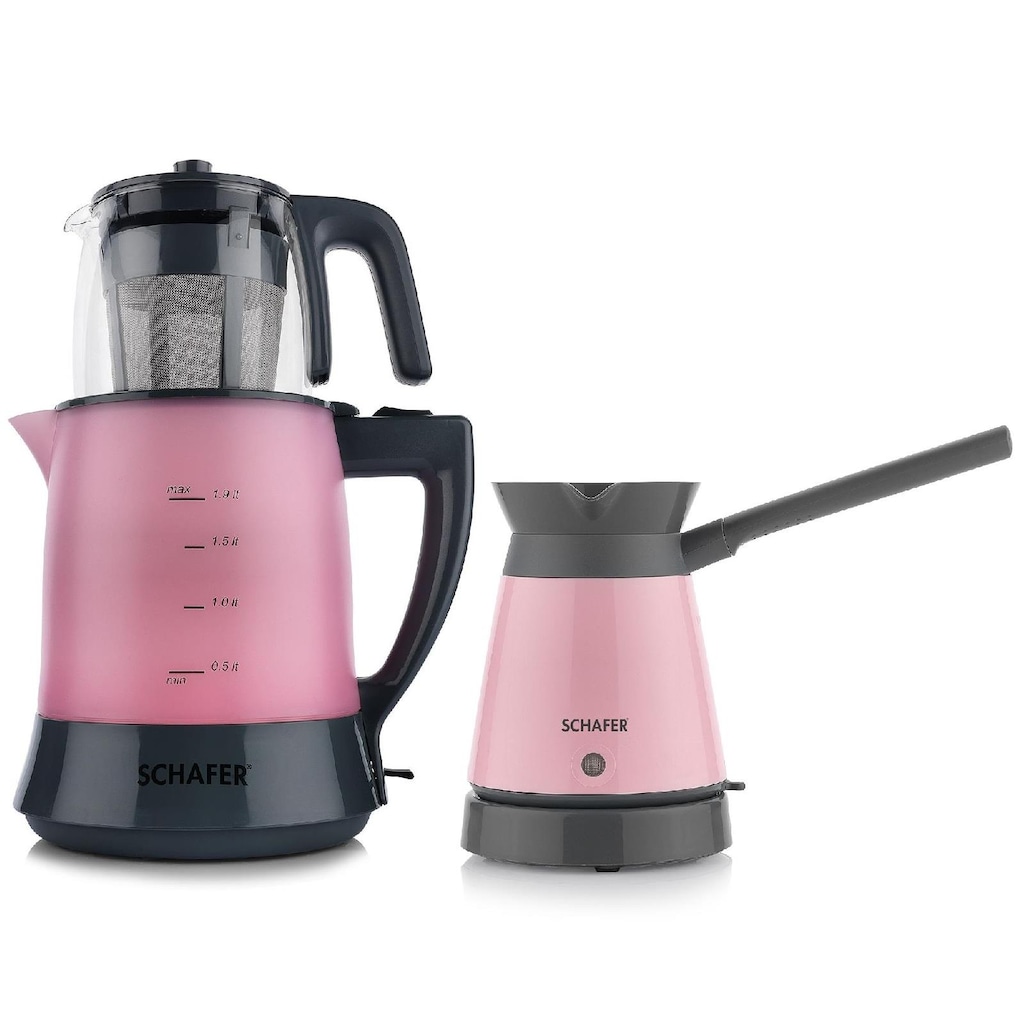 Schafer Elektrikli Çay Ve Kahve Makinesi Pembe