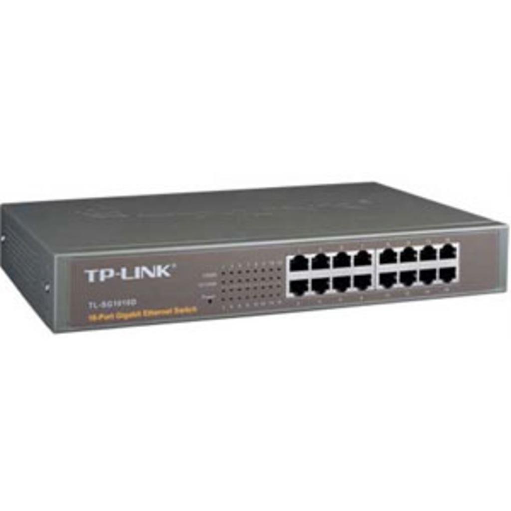 Tp-Link TL-SG1016D 16 Port 10-100-1000 Mbps Switch Çelik Kasa Rac ...