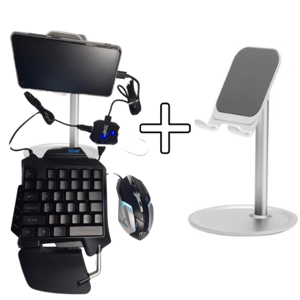 JCHF-68 KLAVYE + MOUSE BLUETOOTH GAMEPAD + MASAÜSTÜ TELEFON TUTUC
