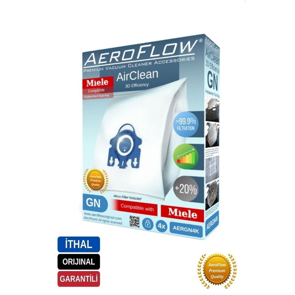 AeroFlow Miele S 571 SüpürgeToz Torbası+Filtre Fiyatları ve Özellikleri