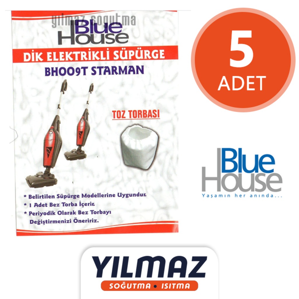 blue house bh009t starman dik supurge bez toz torbasi 5 adet fiyatlari ve ozellikleri