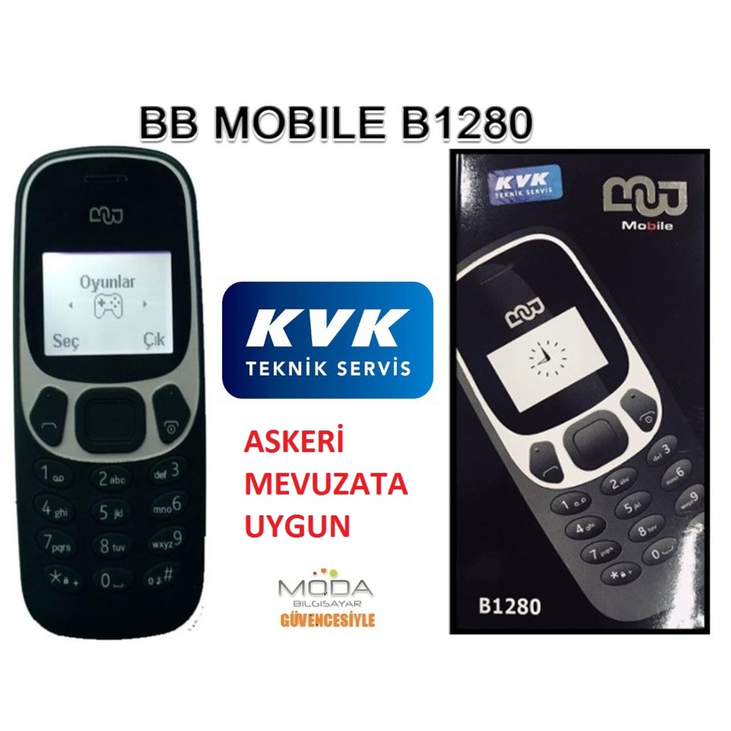 BB MOBİLE B1280 TUŞLU KAMERASIZ CEP TELEFONU SERVİS GARANTİLİ