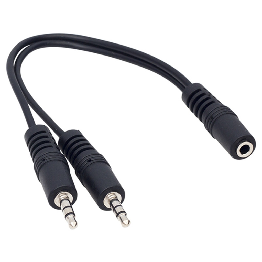 POWERMASTER 3.5MM STEREO DİŞİ/2X3.5MM STEREO ERKEK 20CM KABLO