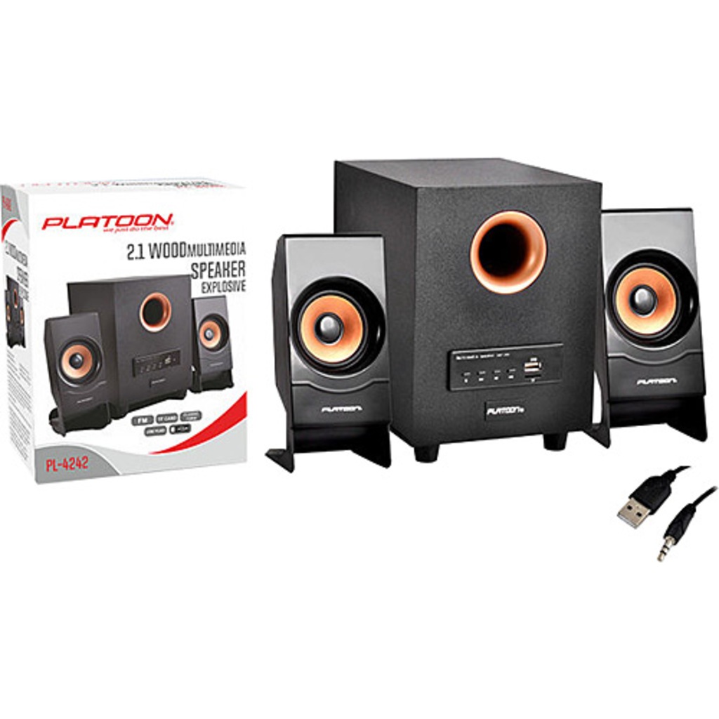 Platoon PL4242 2+1 Bass USB Ses Sistemi Hoparlör USB/SD/FM Fiyatları