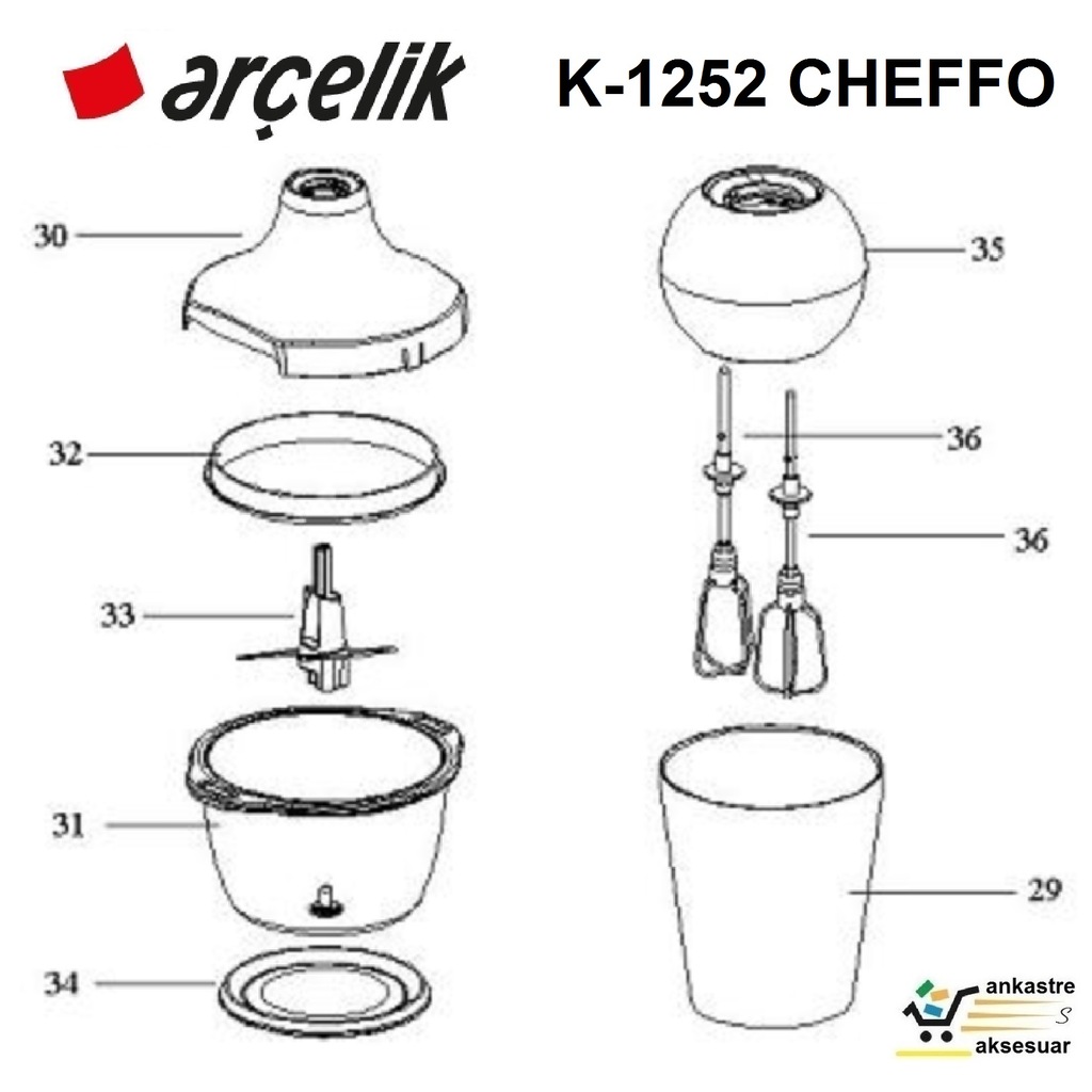 Arcelik K 1252 Cheffo Hand Blender Beyaz Yedek Parca Aksesuar Fiyatlari Ve Ozellikleri