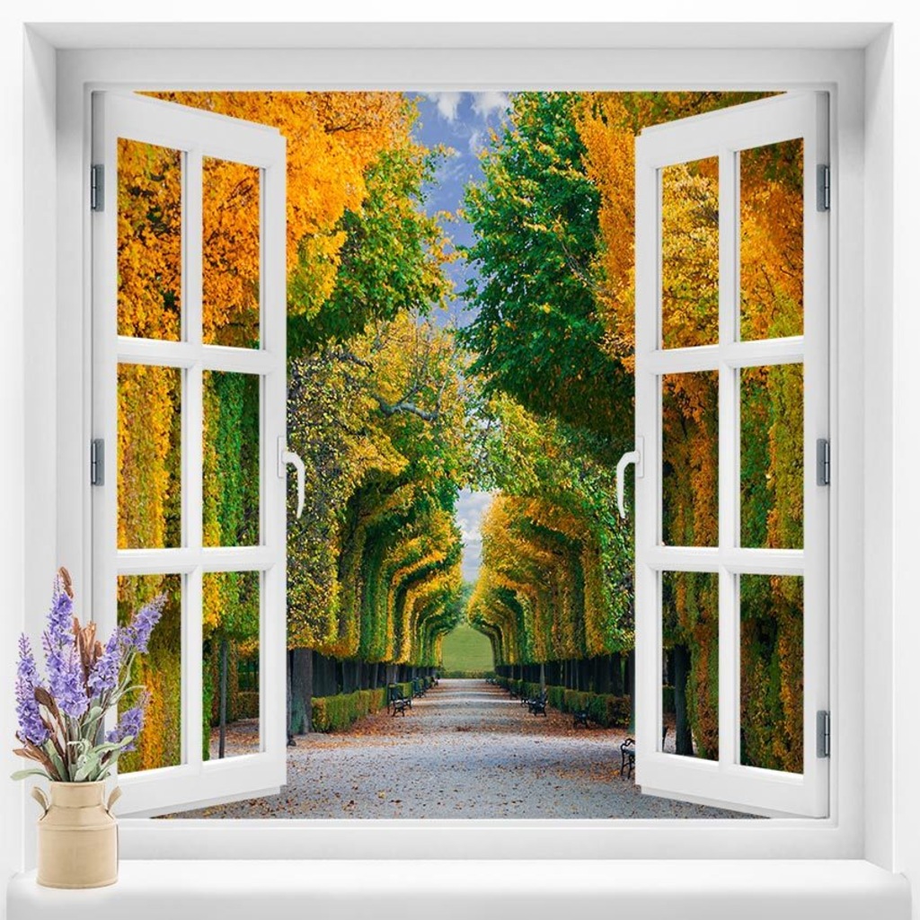 Pencere Duvar Folyoları 120x120 cm Ağaçlı Yol Duvar Folyosu Fiyatları Pencere Duvar Folyoları 120x120 cm Ağaçlı Yol Duvar Folyosu Fiyatları