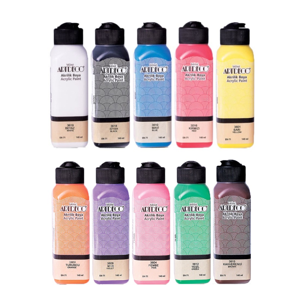 Artdeco Colorful Akrilik Boya Seti 10 Renk x 140 ml