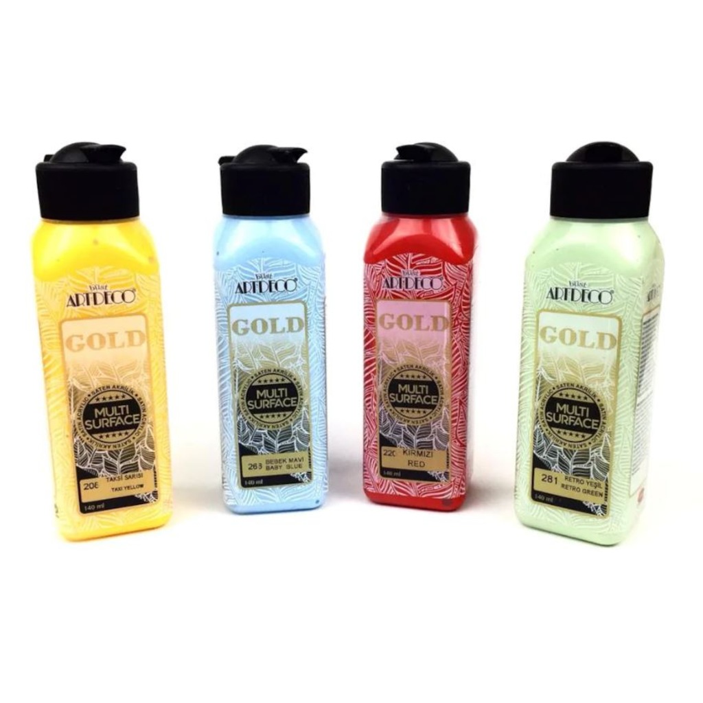 Artdeco Gold Multi Surface Tüm Yüzeyler İçin Akrilik Boya 140 Ml