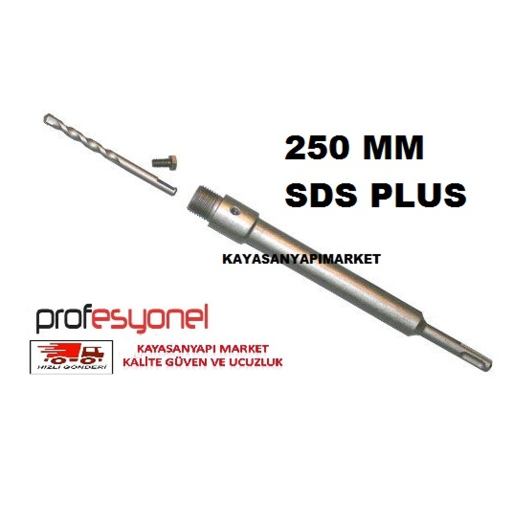 Elmaslı Beton Delme Panç Adaptörü Sds Plus 250 mm 1 ADET