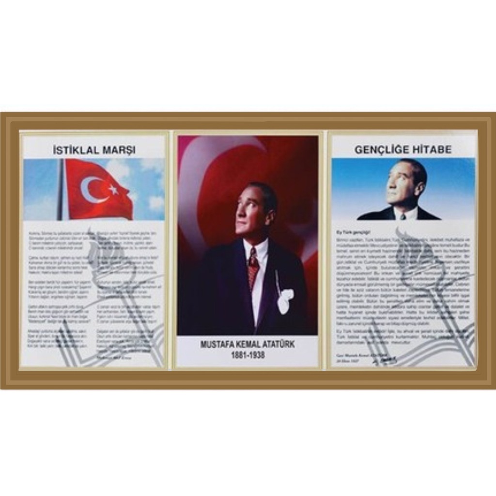 MİLLİ LEVHA , ŞEREF KÖŞESİ ATATÜRK KÖŞESİ 50*90 CM