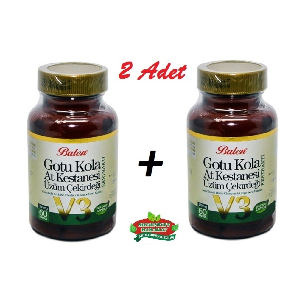 2 Kutu Balen Gotu Kola At Kestanesi Üzüm Çekirdeği Kapsül 60 Kaps
