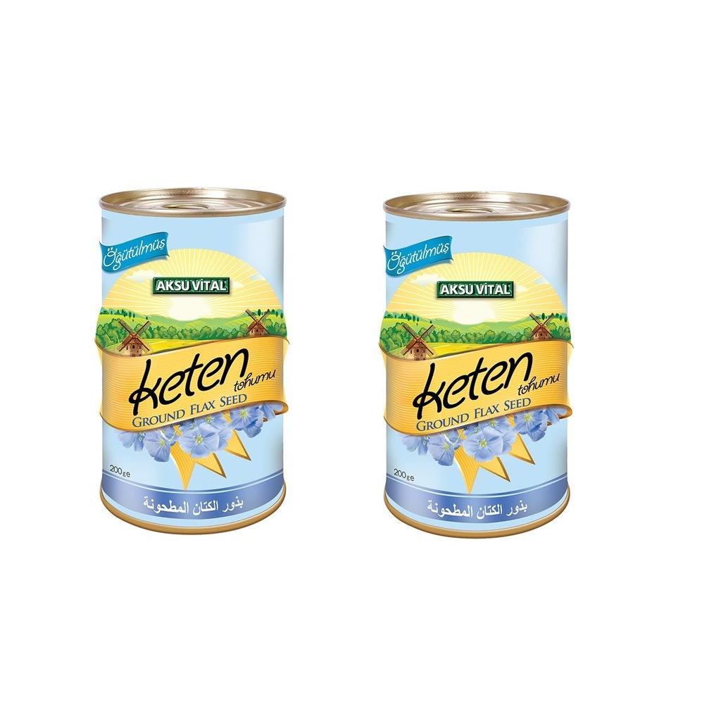 AKSUVİTAL ÖĞÜTÜLMÜŞ KETEN TOHUMU 200GR (2Lİ PAKET)