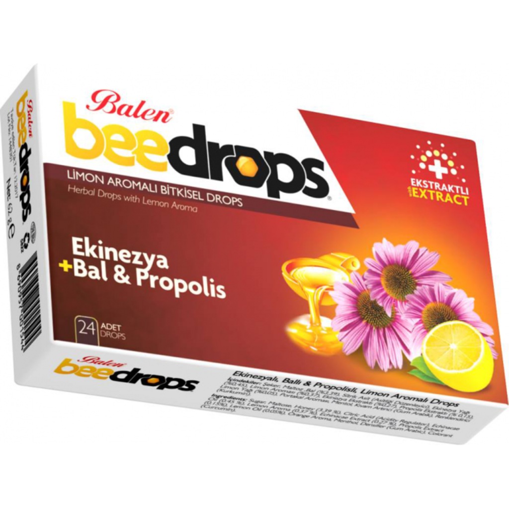 BALEN BEEDROPS Ekinezyalı-Ballı-Propolisli Limon Aromalı Drops