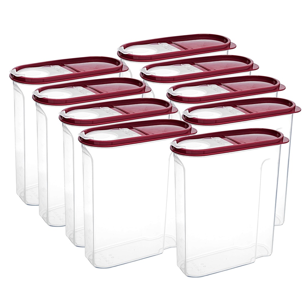 Erzak Kabı, 4 LT, Bordo 9'lu Set