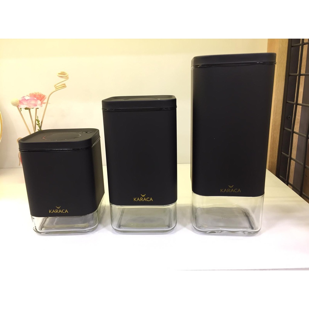 Karaca Avangart Black Kavanoz Set S M L
