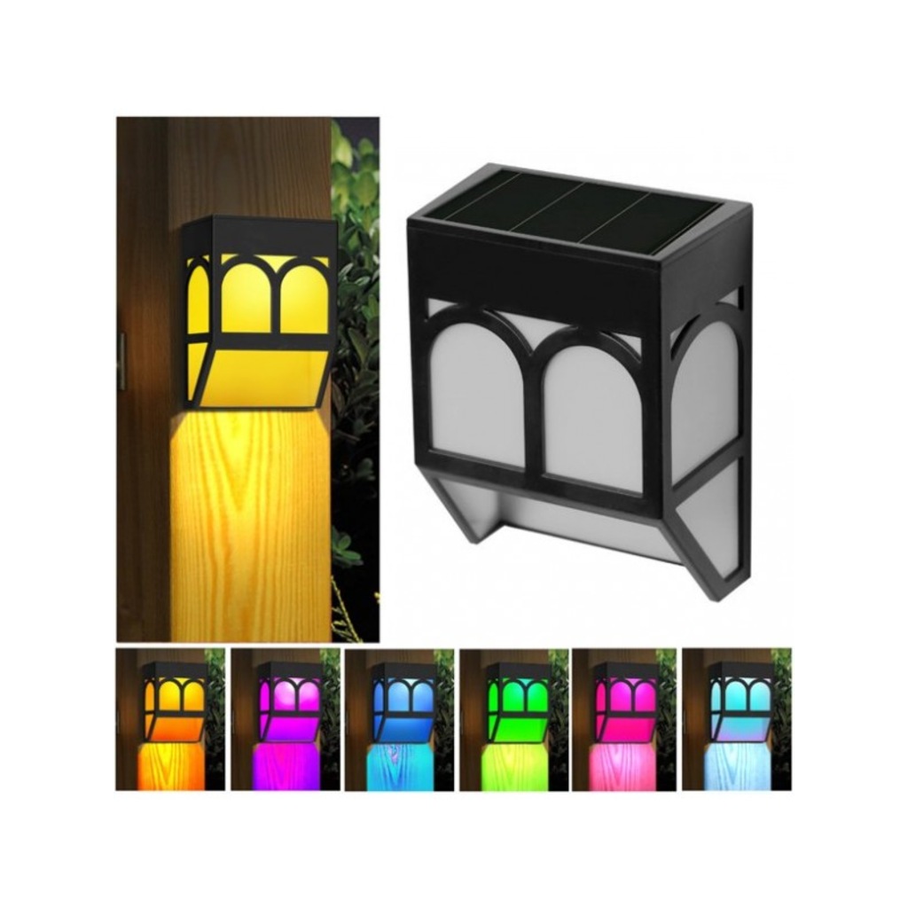 Solar Güneş Enerjili Duvara Monteli Rgb Bahçe Lambası 4 Lü Set Solar Güneş Enerjili Duvara Monteli Rgb Bahçe Lambası 4 Lü Set
