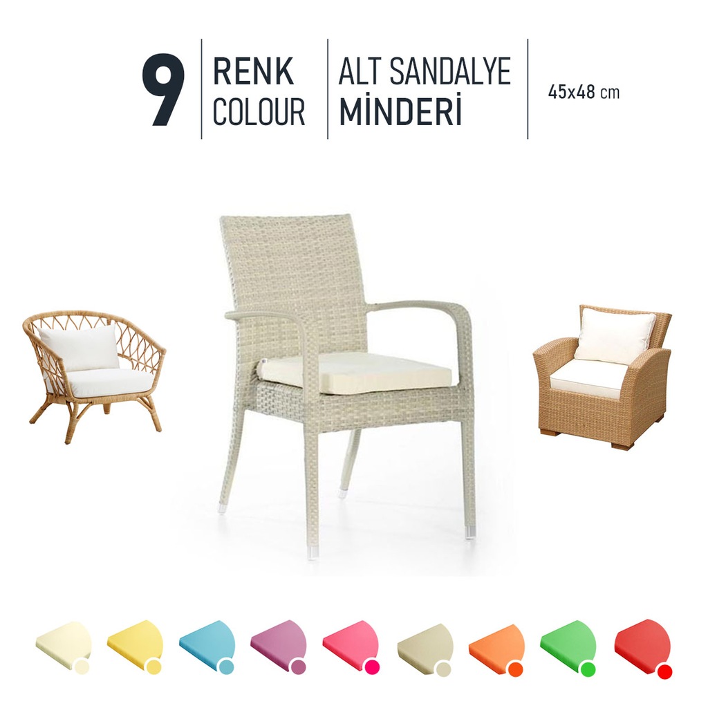 Antik Home 45x48 Sandalye Minderi 10 Renk Fiyatları ve