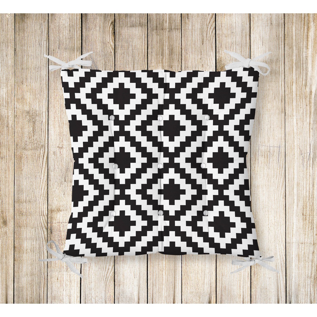 Pofidik Kare Sandalye Minderi 40x40cm Düğmeli Pofidik Kare Sandalye Minderi 40x40cm Düğmeli