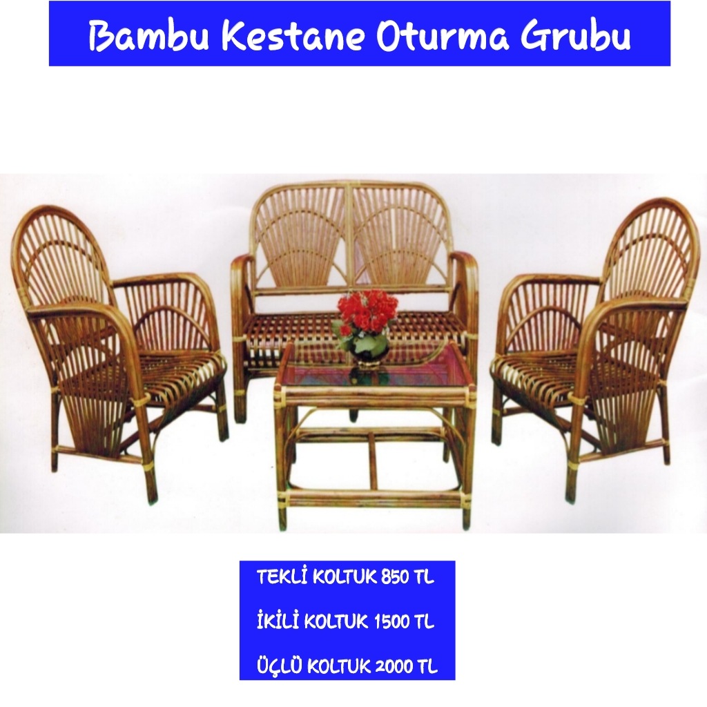Bambu Oturma Grubu Mobilya
