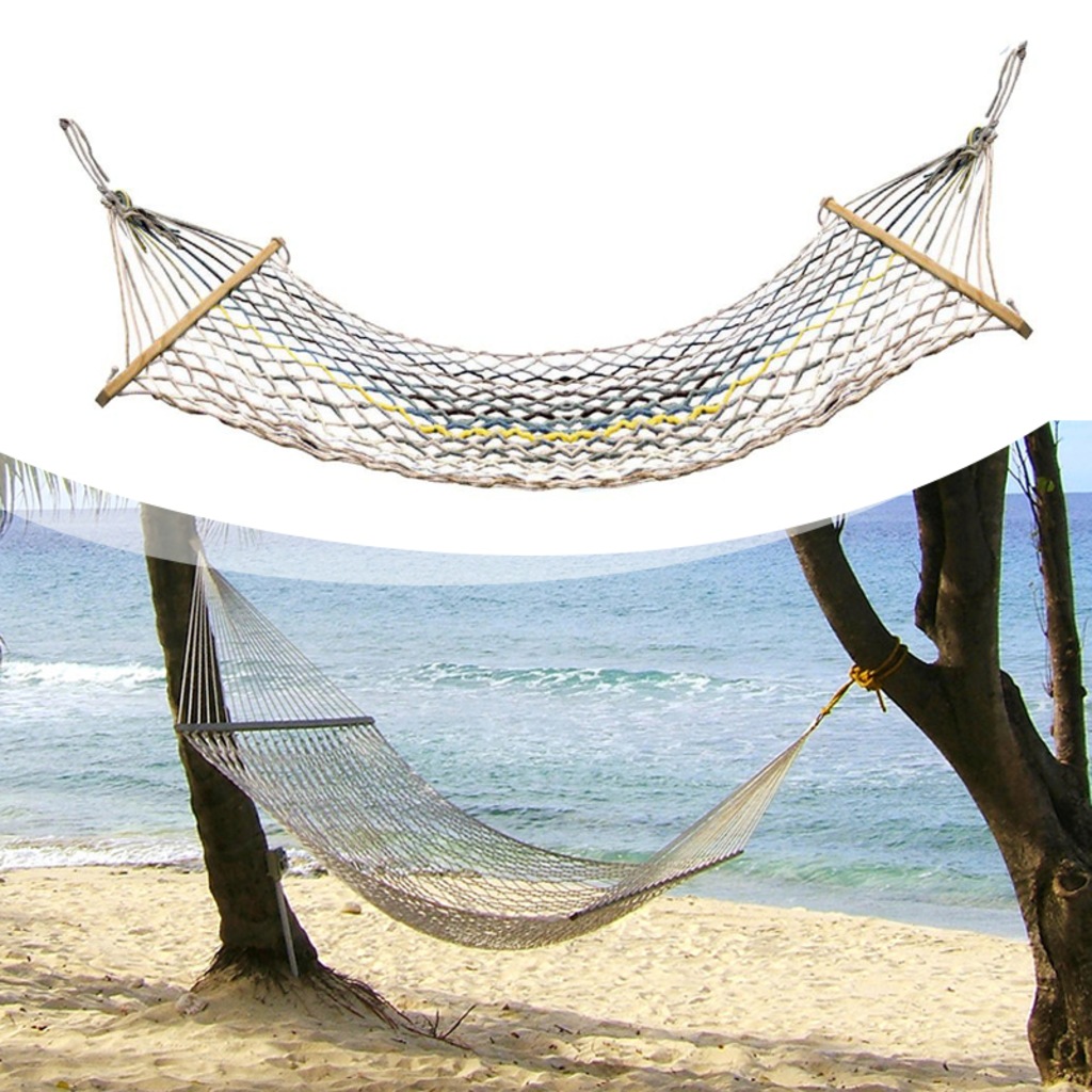 İp Örgülü Hamak Piknik Hamağı Bahçe Balkon Kamp Hamağı İp Örgülü Hamak Piknik Hamağı Bahçe Balkon Kamp Hamağı