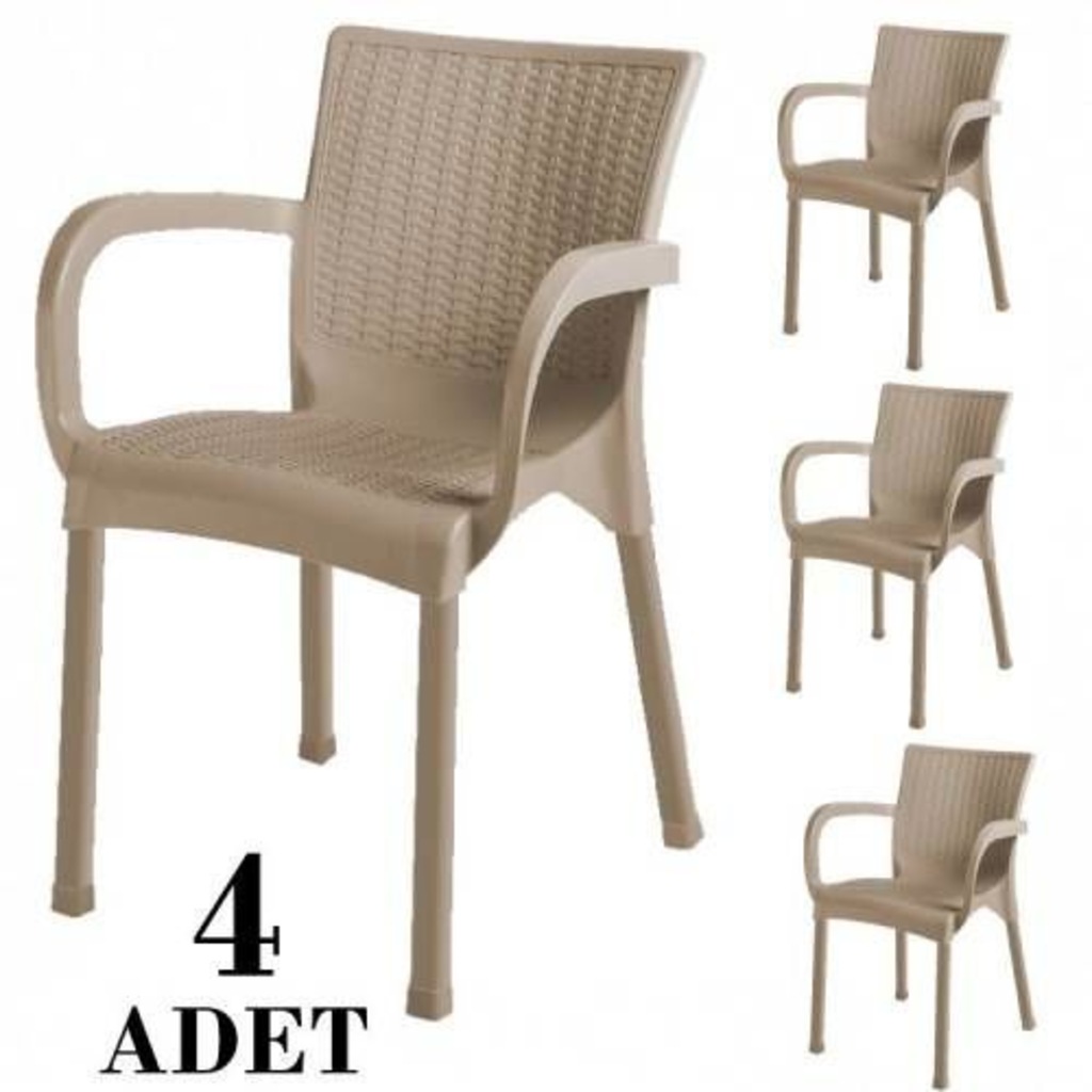 Comfort Orkide 4 Adet Rattan Koltuk Sandalye 4 ADET