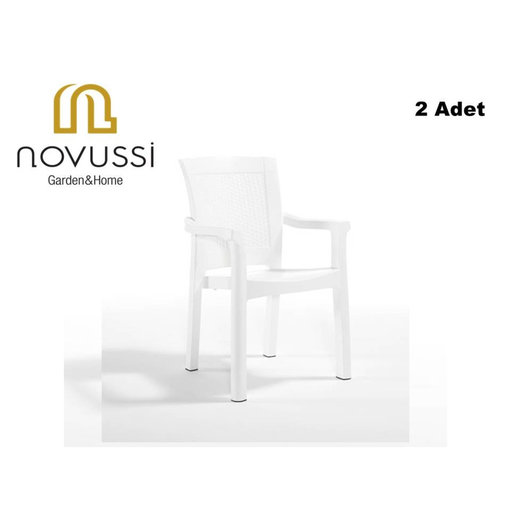Novussi Roma Rattan 2 Adet Bahçe Plaj Balkon Sandalye