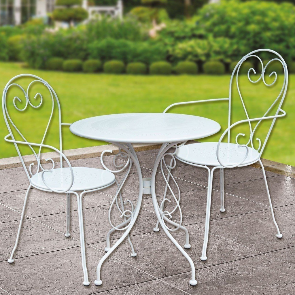 Bidesenal Ferforje Masa Sandalye Takımı 3 Parça Mutfak Ve