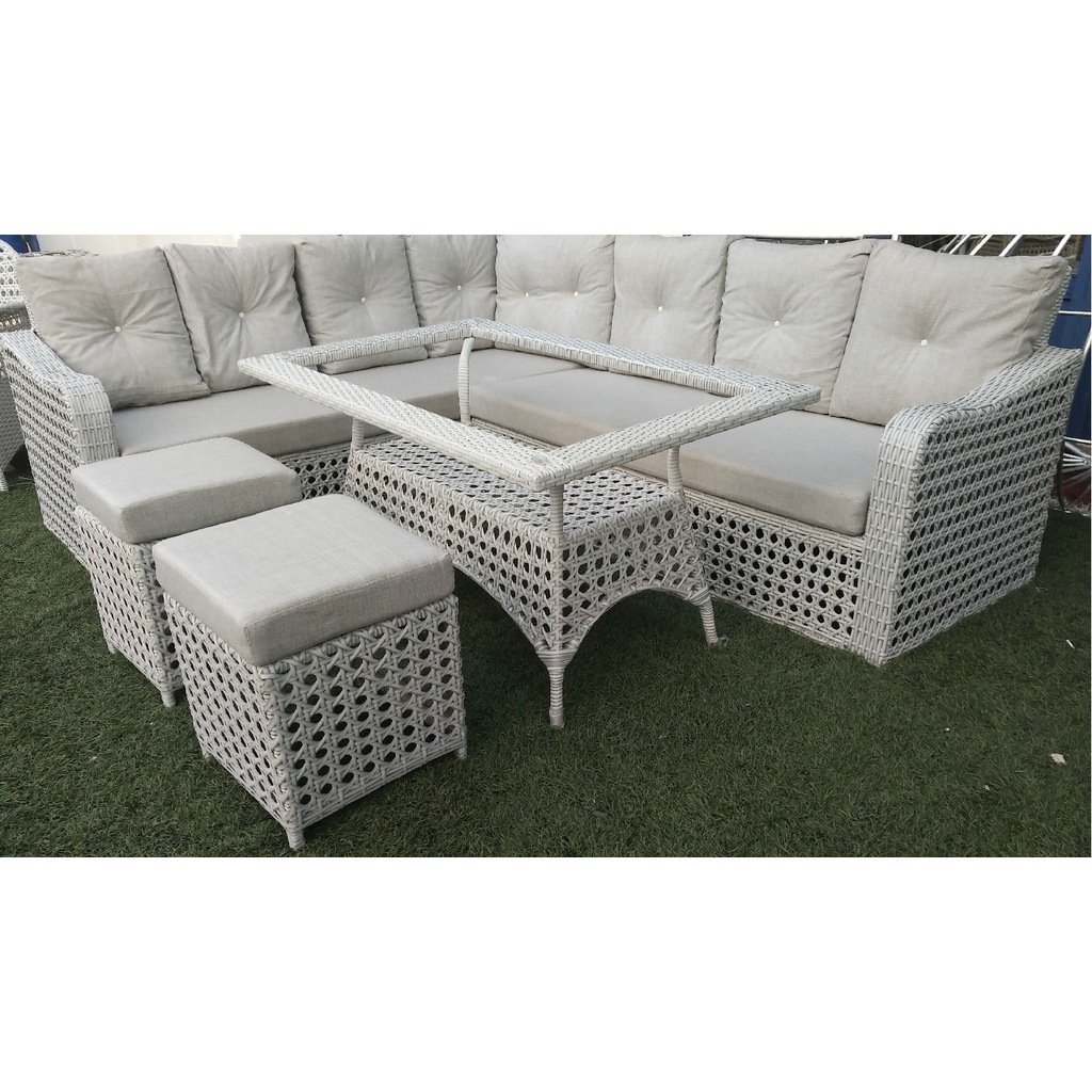 El Örgü Rattan Mobilya Klasik Köşe Masalı Takım + 2 Puf El Örgü Rattan Mobilya Klasik Köşe Masalı Takım + 2 Puf