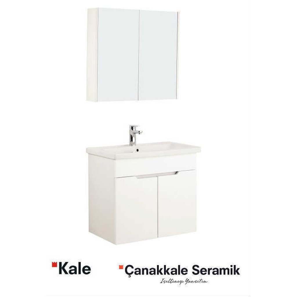 Kale Stora 60 Cm Banyo Dolabı Set (lavabo + Aynalı Lavabo Dolabı)