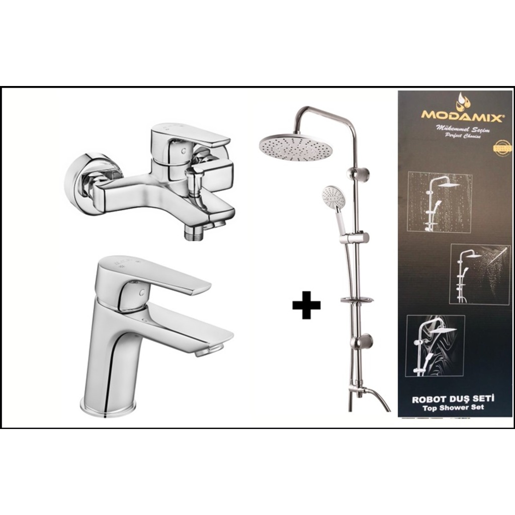 ECA NİOBE BANYO VE LAVABO BATARYASI + MODAMİX ARJANTİN TEPEDUŞ