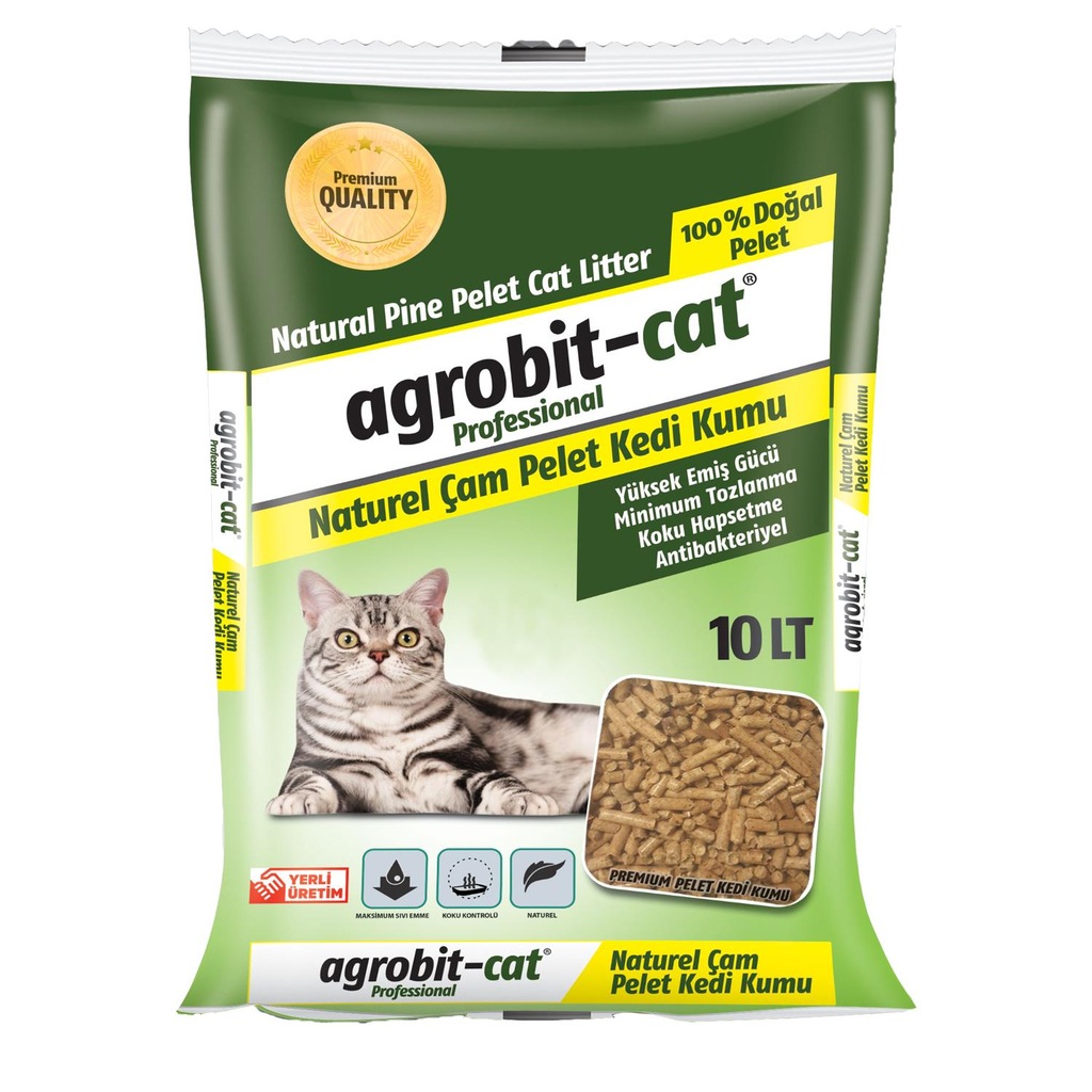 Agrobit Cat Pellet Çam Peleti Kedi Kumu 10lt ( Pelet ) En iyi ked