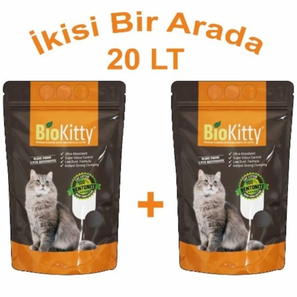 BioKitty Bentonit Kalın Taneli Kedi Kumu 2 Adet 10LT KAMPANYA Fiyatları