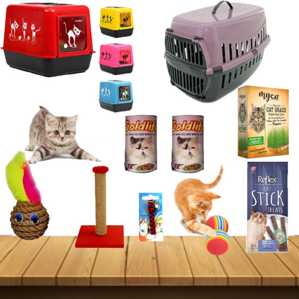 Kedi Tuvalet Seti Ve İhtiyaçları 10�lu Paket (süpriz Hediyeli)