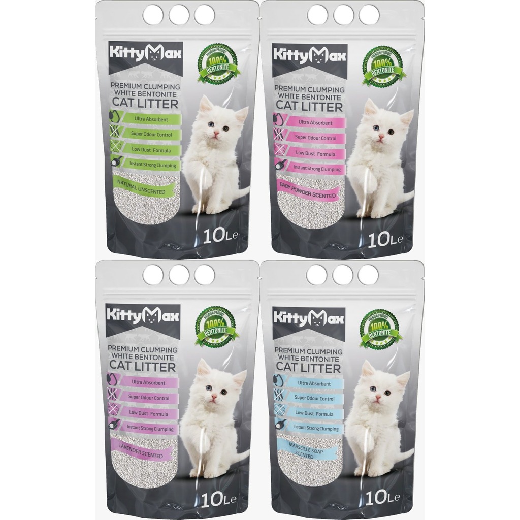 Kittymax 10 Litre Bentonit Kedi Kumu 2'li Set