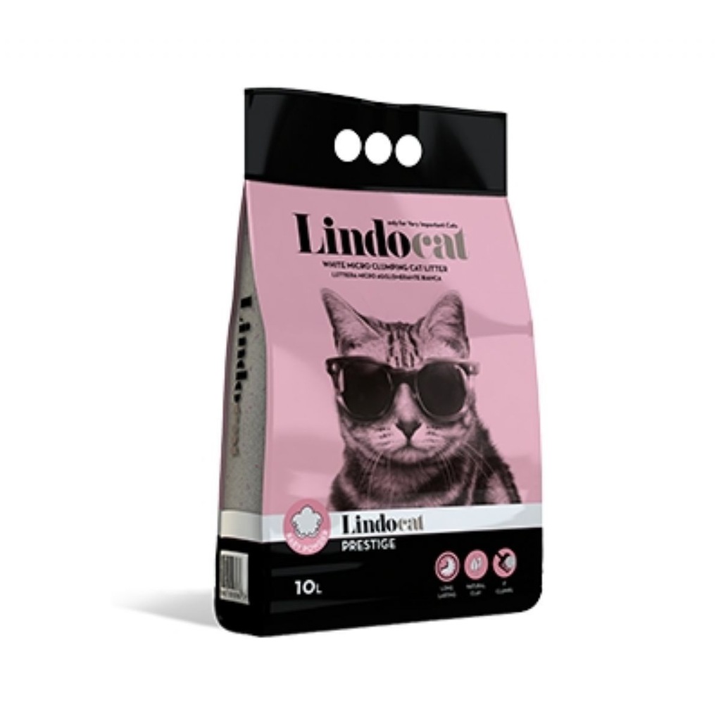 LindoCat Parfümlü Topaklaşan İnce Kedi Kumu 10 LT x 2 Adet