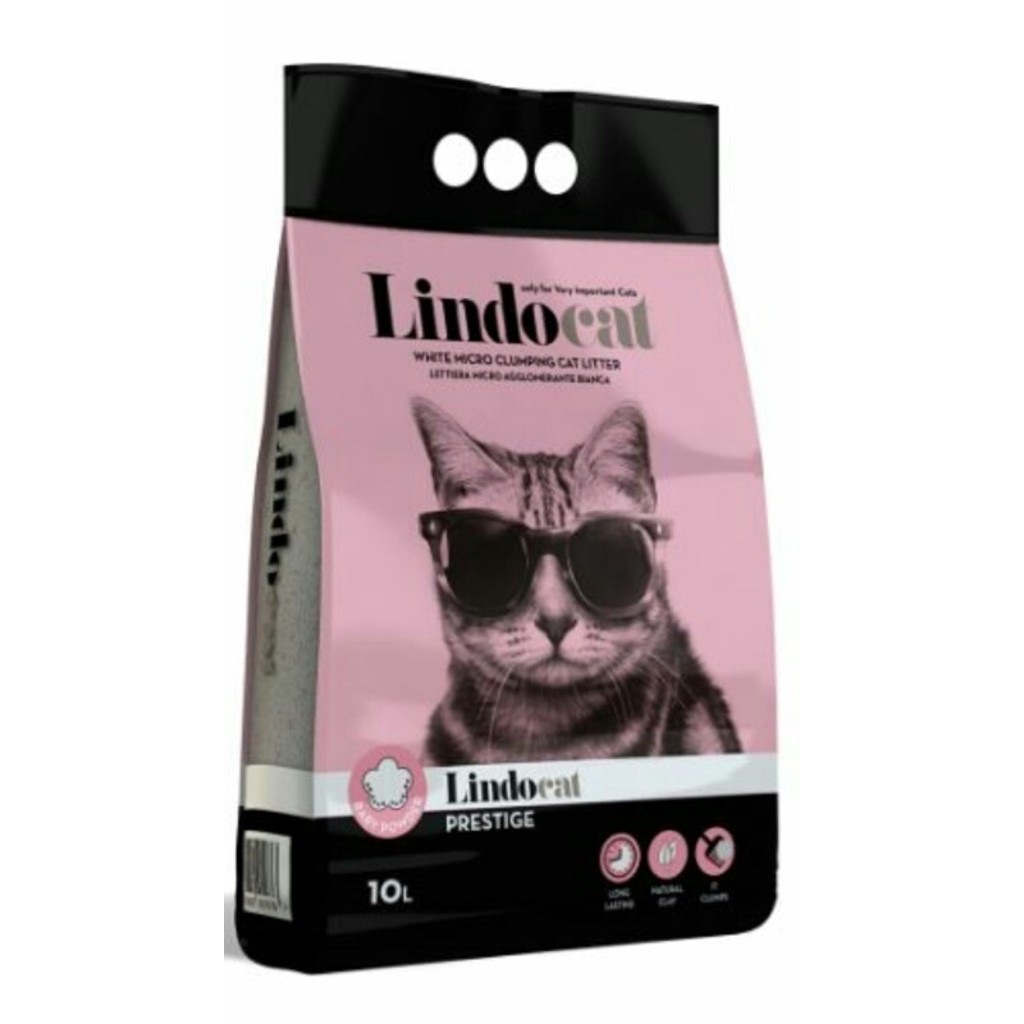 LindoCat Parfümlü Topaklaşan İnce Taneli Kedi Kumu 10 Lt ( 2 Adet