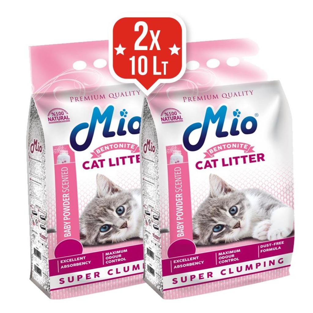 Mio Pudralı İnce Topaklanan Kedi Kumu 10 Lt2adet