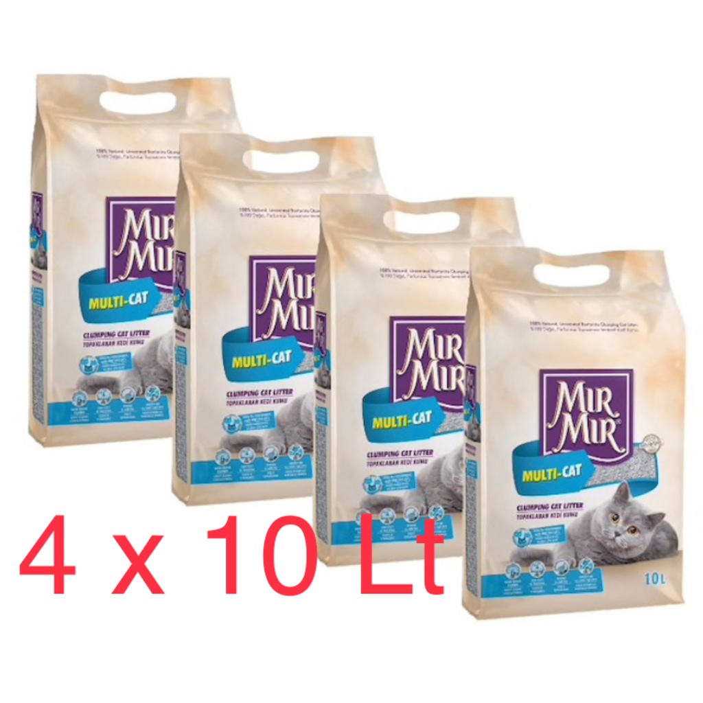 Mırmır MultiCat Çoklu Kedi İçin Kedi Kumu 4 x 10Lt Fiyatları ve