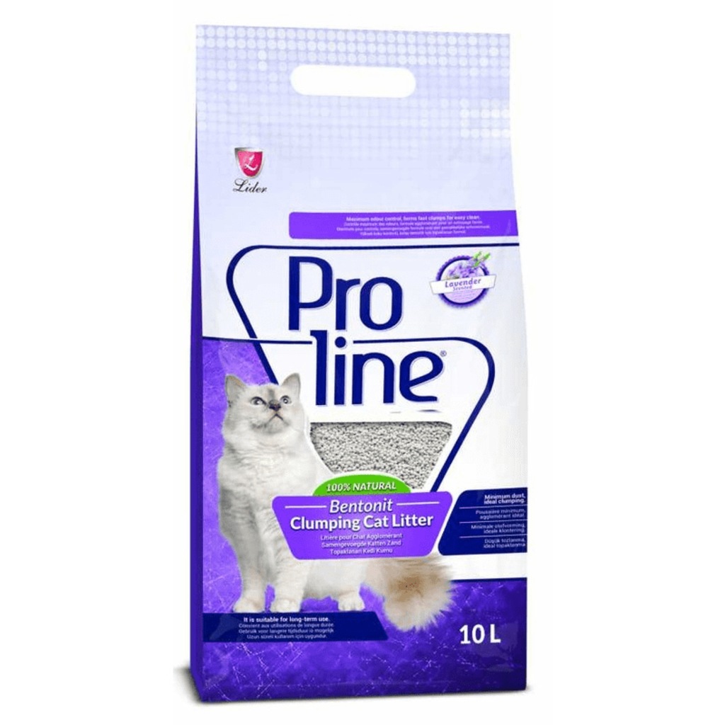 Proline Topaklanan Bentonit Kedi Kumu Lavanta Kokulu 10 LT